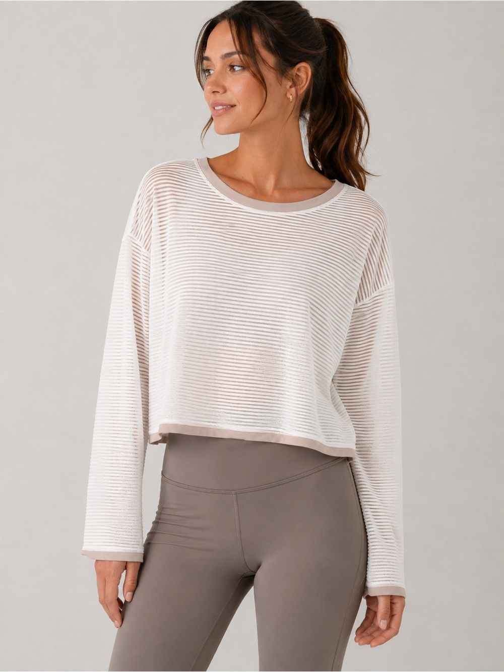 Lululemon Clear and Present Sheer Long Sleeve Top | White | Lightweight Layer |